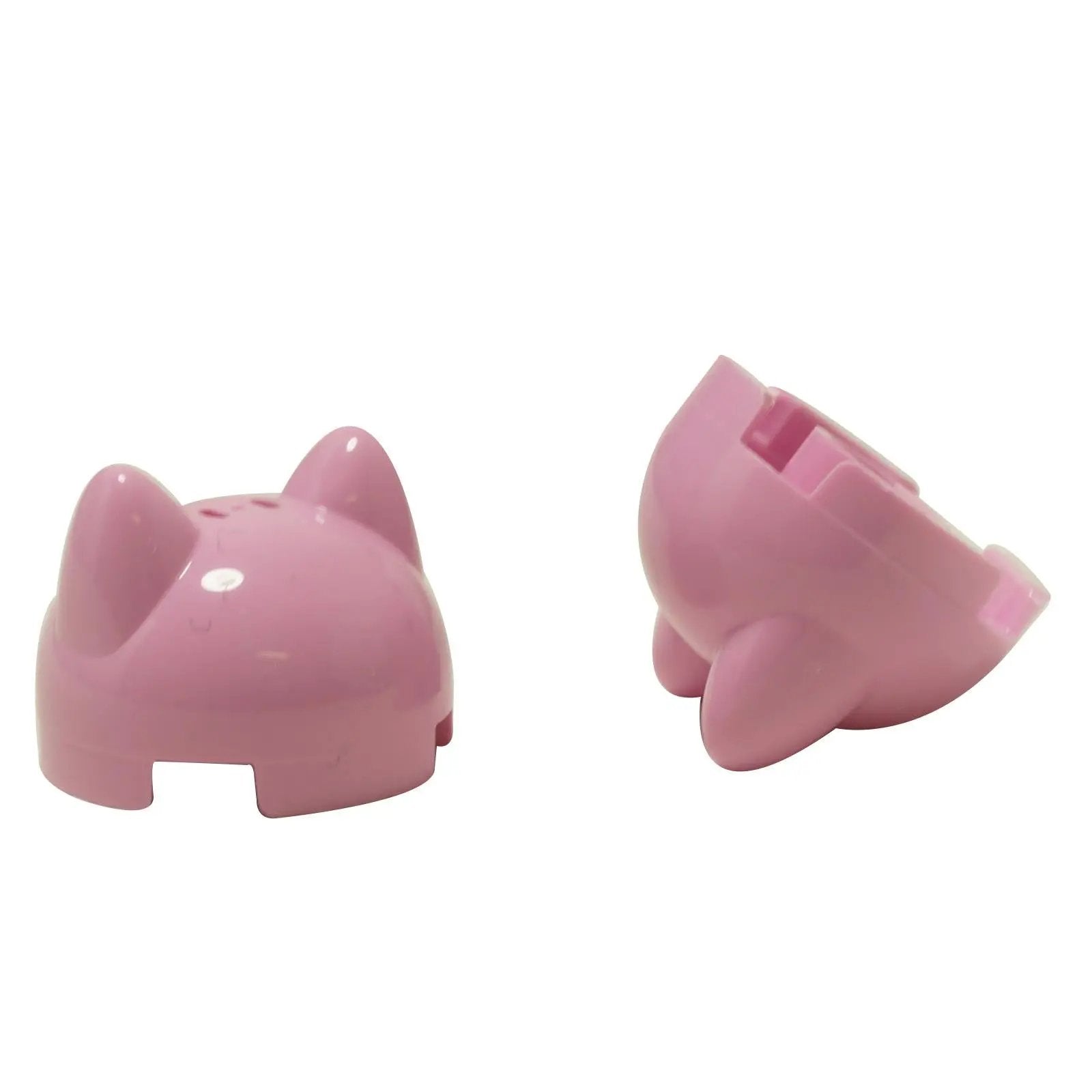 LEGO® Ladrillo Redondo 2x2 con Orejas de Gato en Rosa Brillante, un divertido elemento decorativo perfecto para construcciones de animales y MOCs creativos.