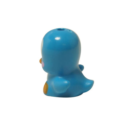 LEGO® Sonic the Hedgehog Flicky bird figure (3918pb03), a small blue bird with large eyes and orange feet. Back View.
