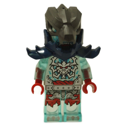 LEGO® NINJAGO Spectral Dragonian Scout minifigure from Dragons Rising 2025 with translucent legs and horned helmet from set 71838 - no sword