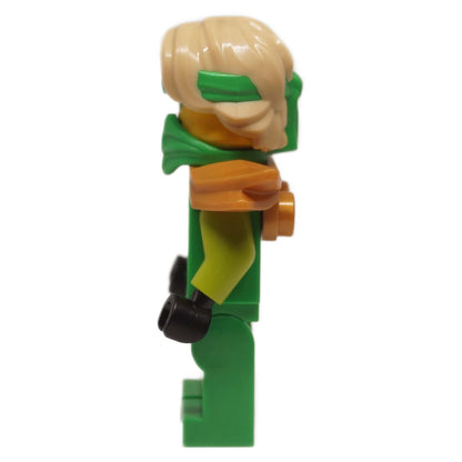 LEGO® Minifigura NINJAGO® Lloyd vista lateral derecha con máscara verde Dragons Rising S4