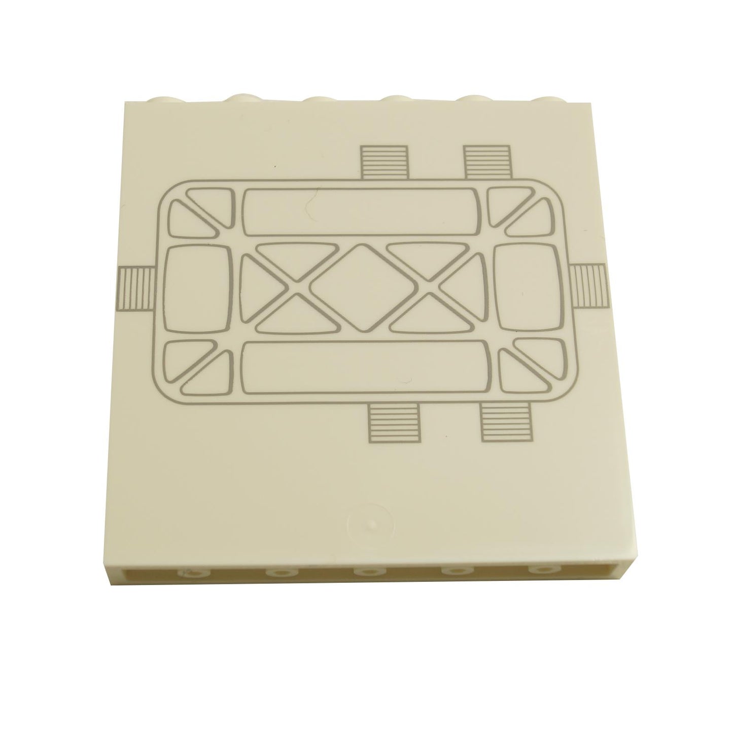 Bianco Pannello 1 x 6 x 5 con Porta SW Tantive IV con Grigio Azzurrino Chiaro Linee e Motivo a Griglia 