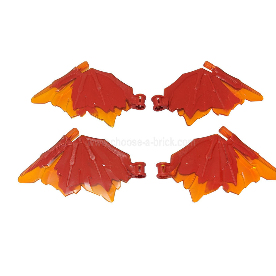 Dragon Wing 9 x 6 with Marbled Trans-Orange Pattern