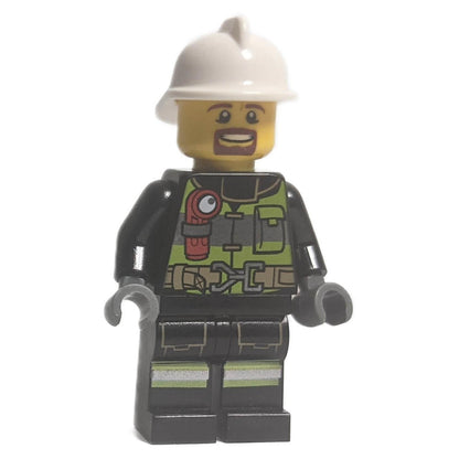 Firefighter with Brown Moustache and Goatee