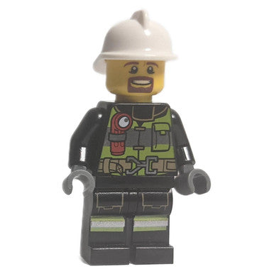 Firefighter with Brown Moustache and Goatee