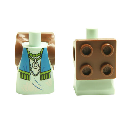 LEGO Short Dress with Backpack and Tassels, front and back views