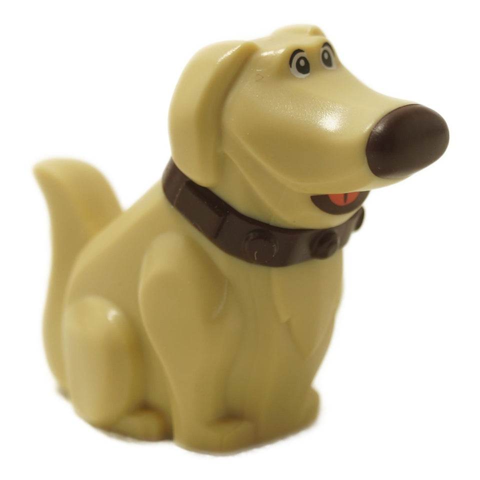 Dug the Dog minifigure front view styled as golden retriever from Pixar’s Up with friendly expression