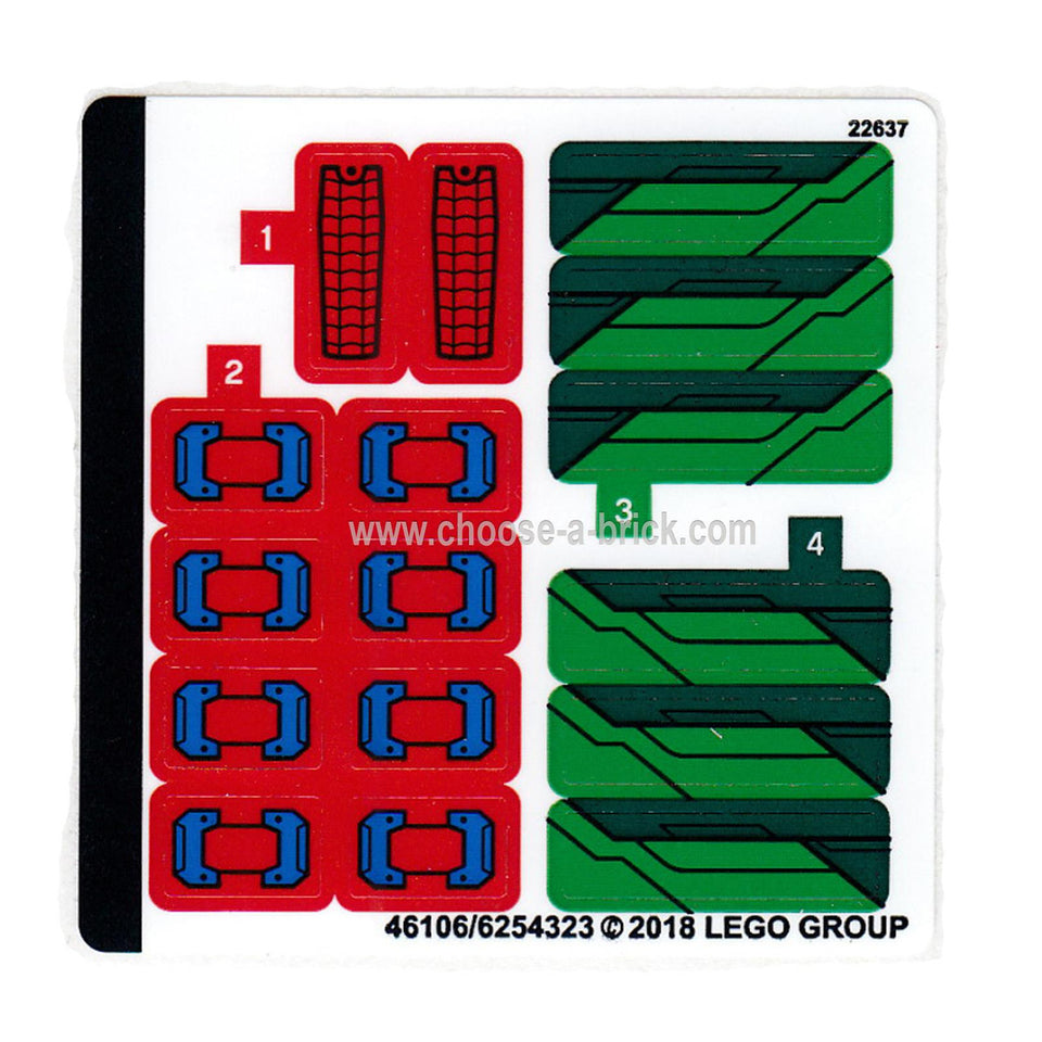 ملصق لمجموعة 76114 - 46106-6254323 - LEGO أجزاء ليغو منفردة وقطع