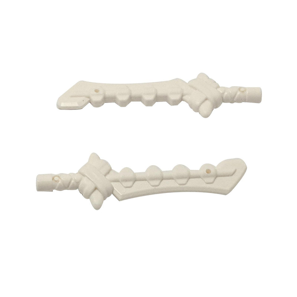 LEGO White Bone Sword (2186b), front and back views