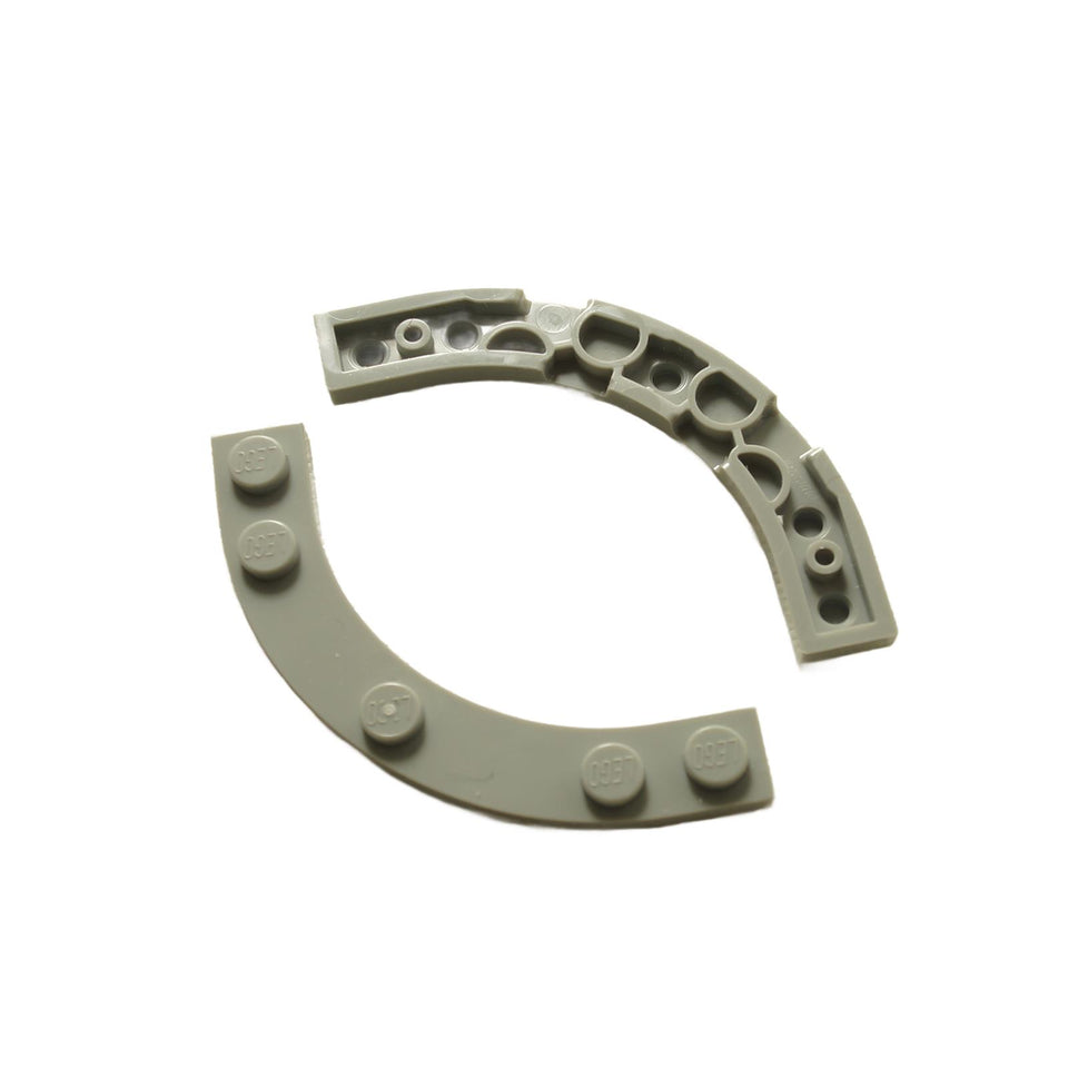 Piastra, Angolo Arrotondato 5 x 5 con Ritaglio Curvo 4 x 4 