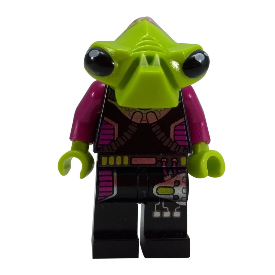 LEGO ミニフィギュア エイリアンパイロット - 前面図。
