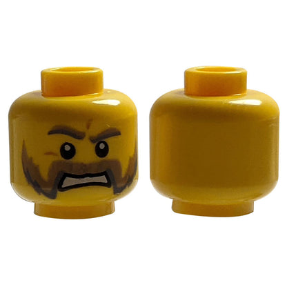 Moustache Mutton Chops avec motif de pattes de côté - Stud creux 
