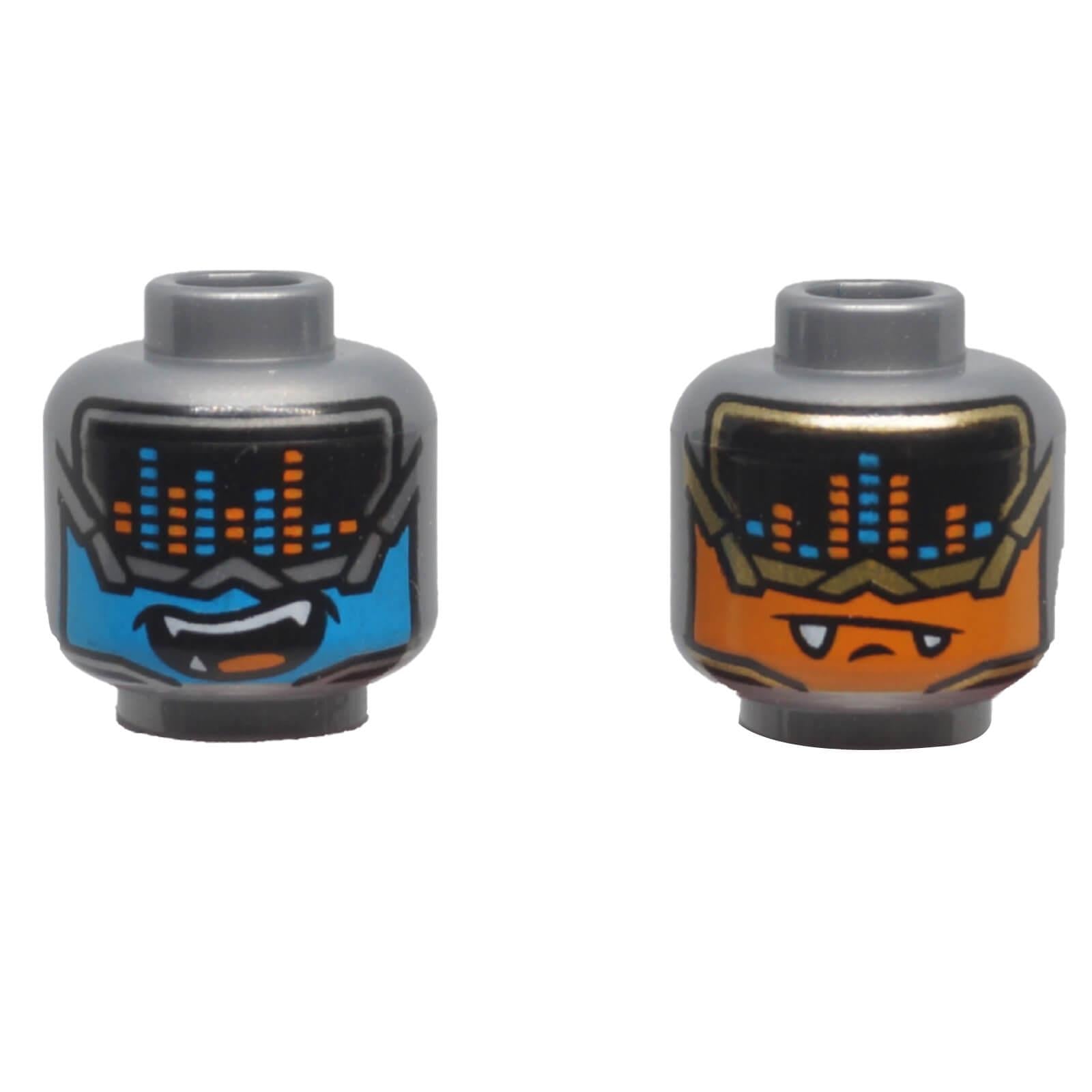 LEGO dual-sided alien minifigure head with electronic visor and music equalizer print 3626pb3318
