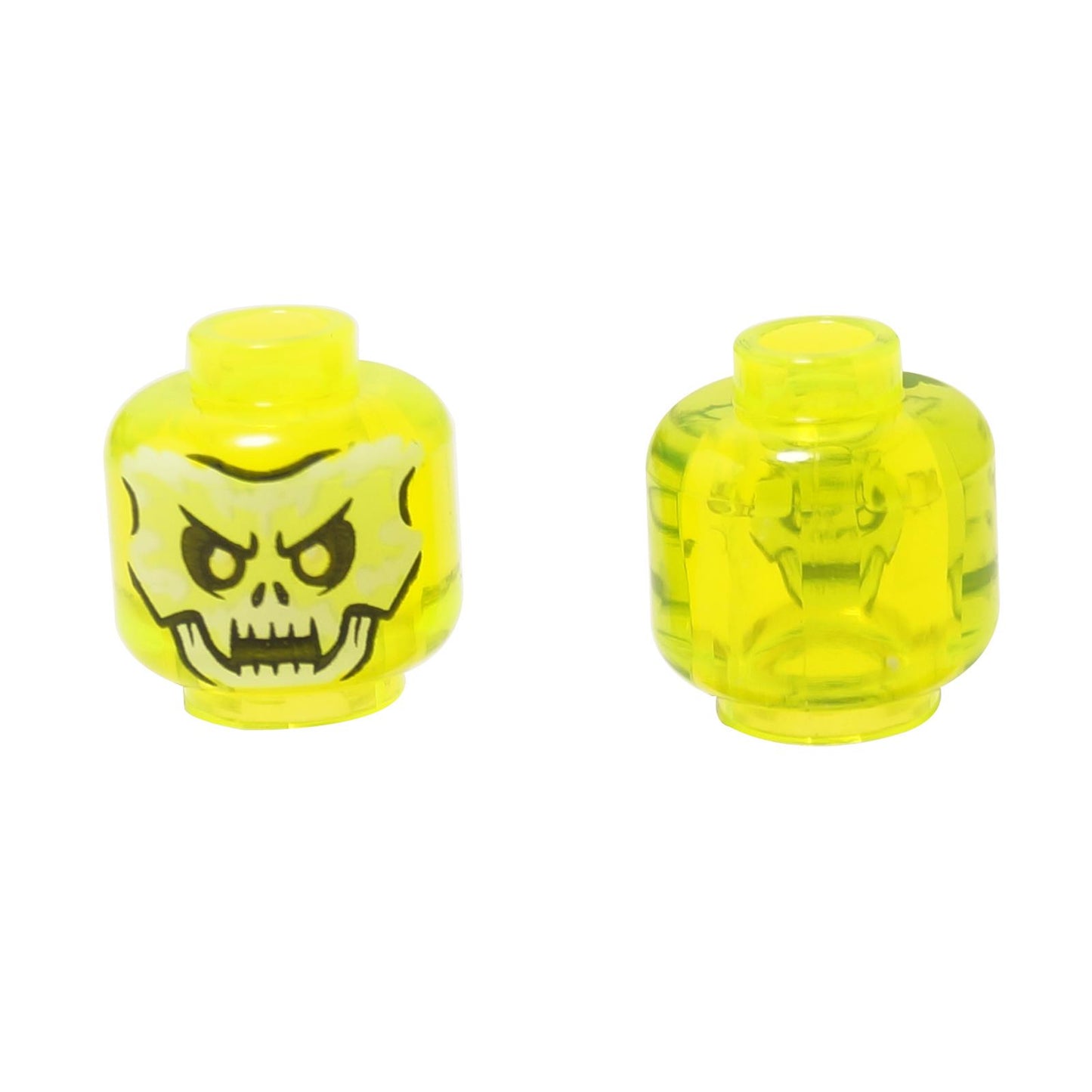 Alien ghost head translucent yellow skull face with fangs 3626pb3346
