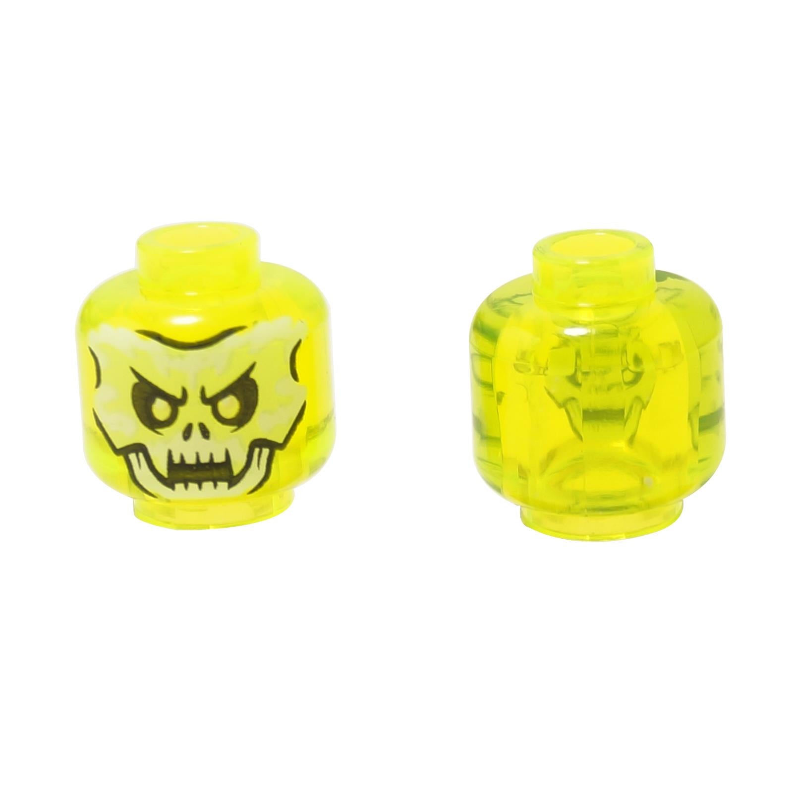 Alien ghost head translucent yellow skull face with fangs 3626pb3346
