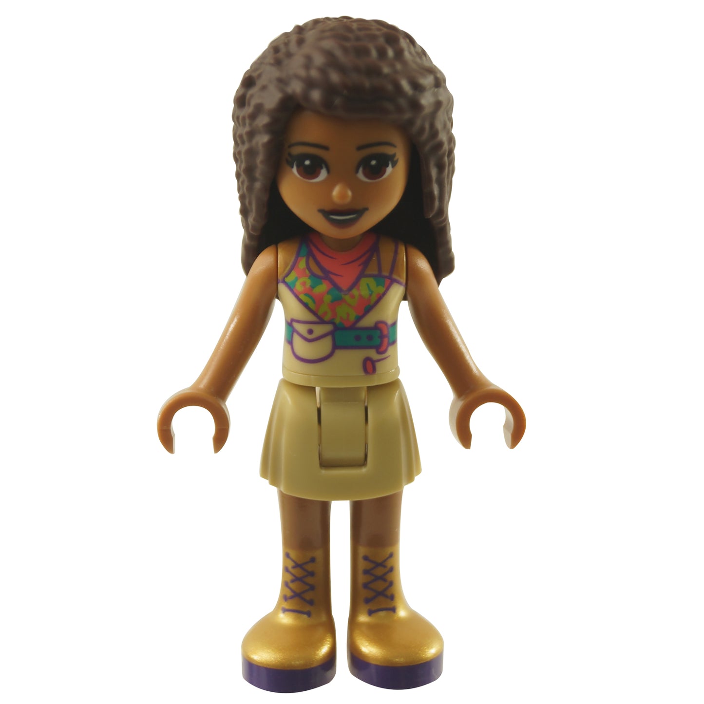 LEGO Friends Andrea minifigure frnd0392 tan jacket skirt