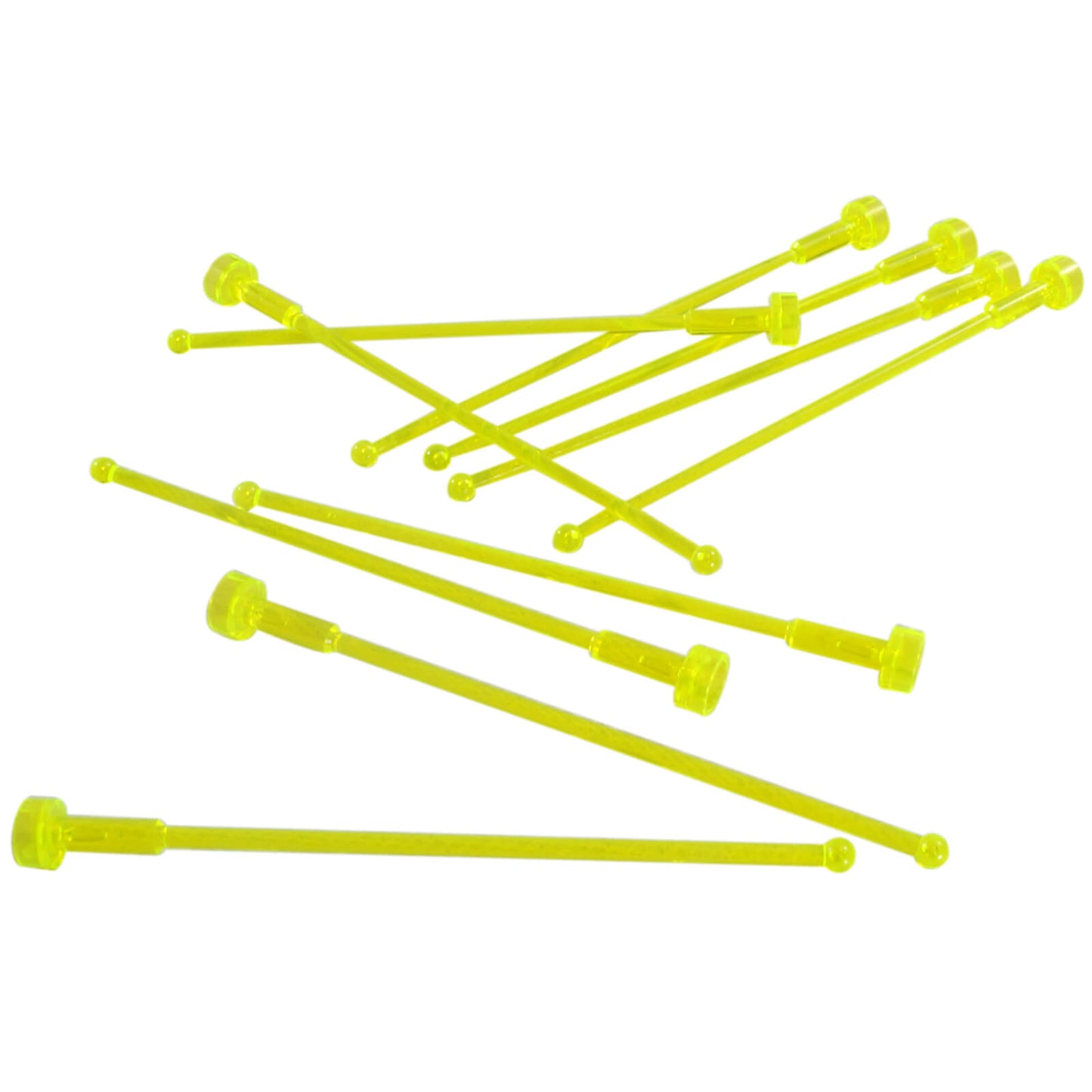 LEGO Part 2569 Antenna Whip 8H, transz-neon zöld, több darab