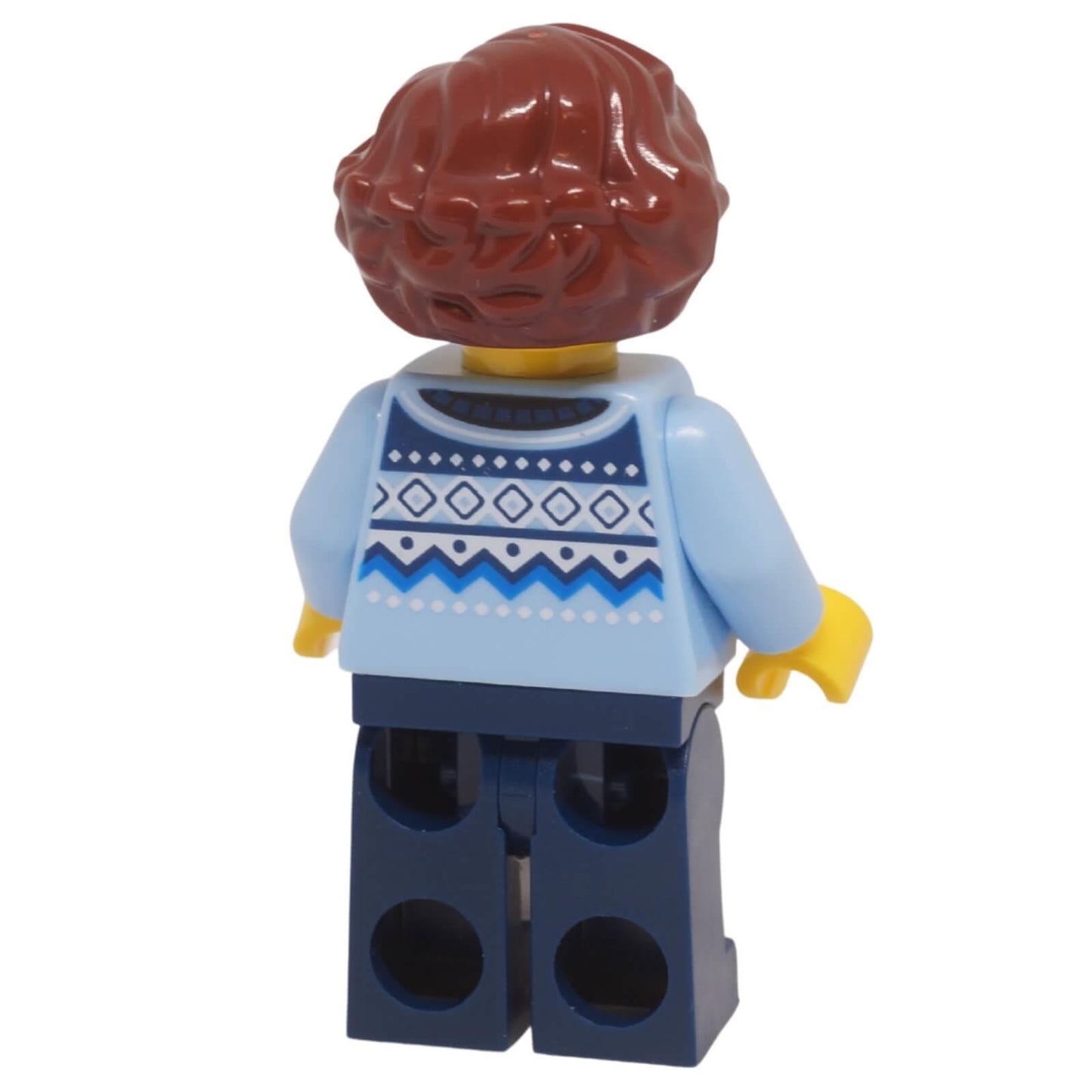 LEGO Antique Shop Female Minifigure bdp228 with Fair Isle sweater and glasses back profile