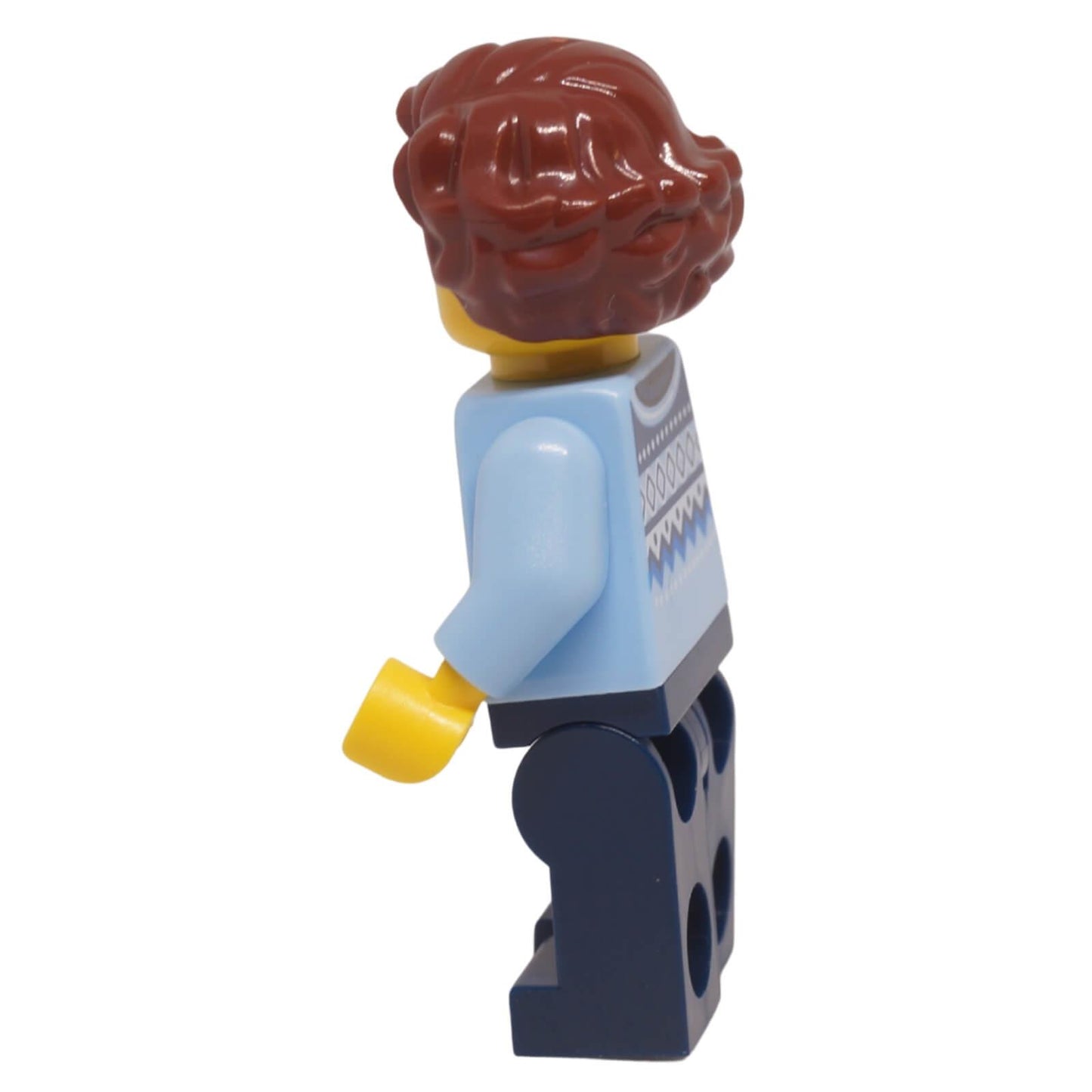 LEGO Antique Shop Female Minifigure bdp228 with Fair Isle sweater and glasses side profile