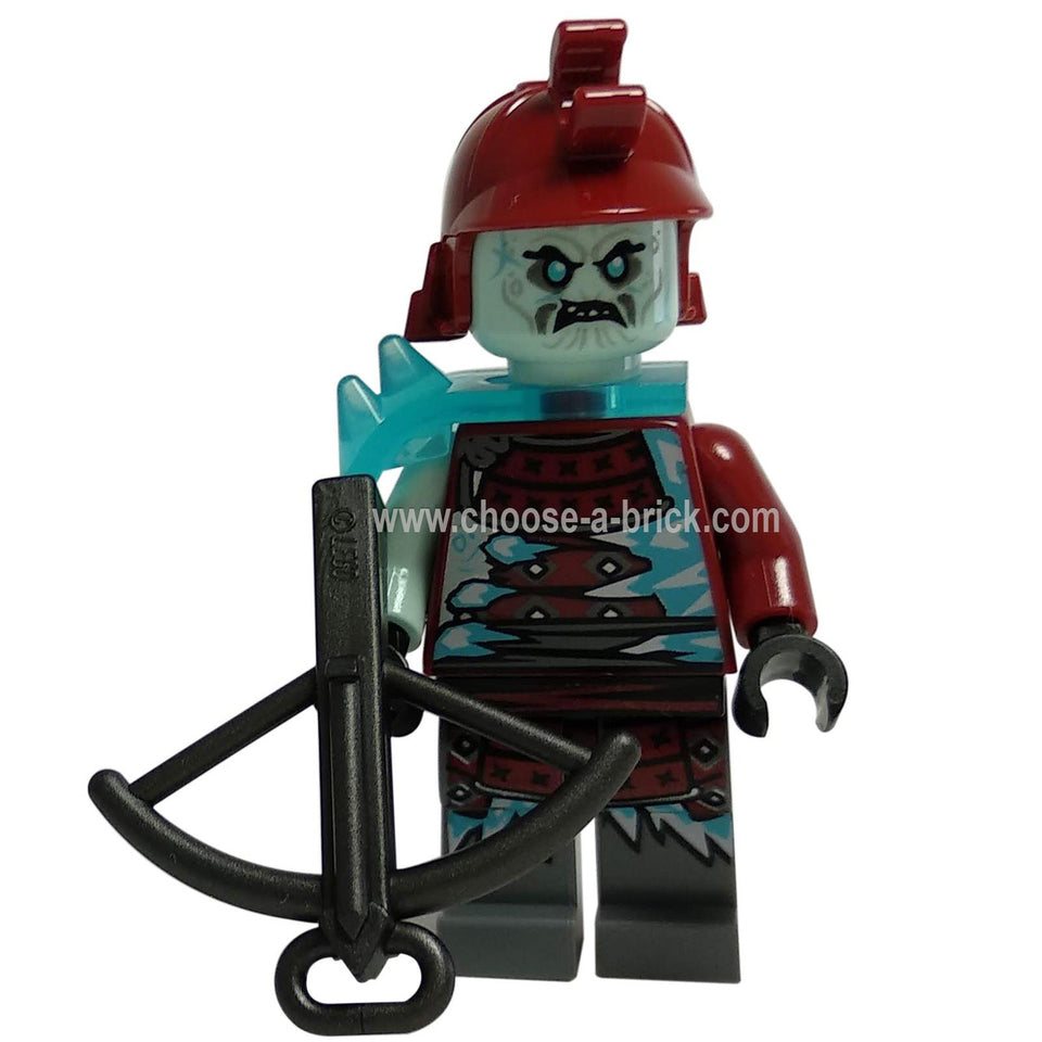 LEGO Ninjago minifigurka Blizzard Archer s kuší, čelní pohled
