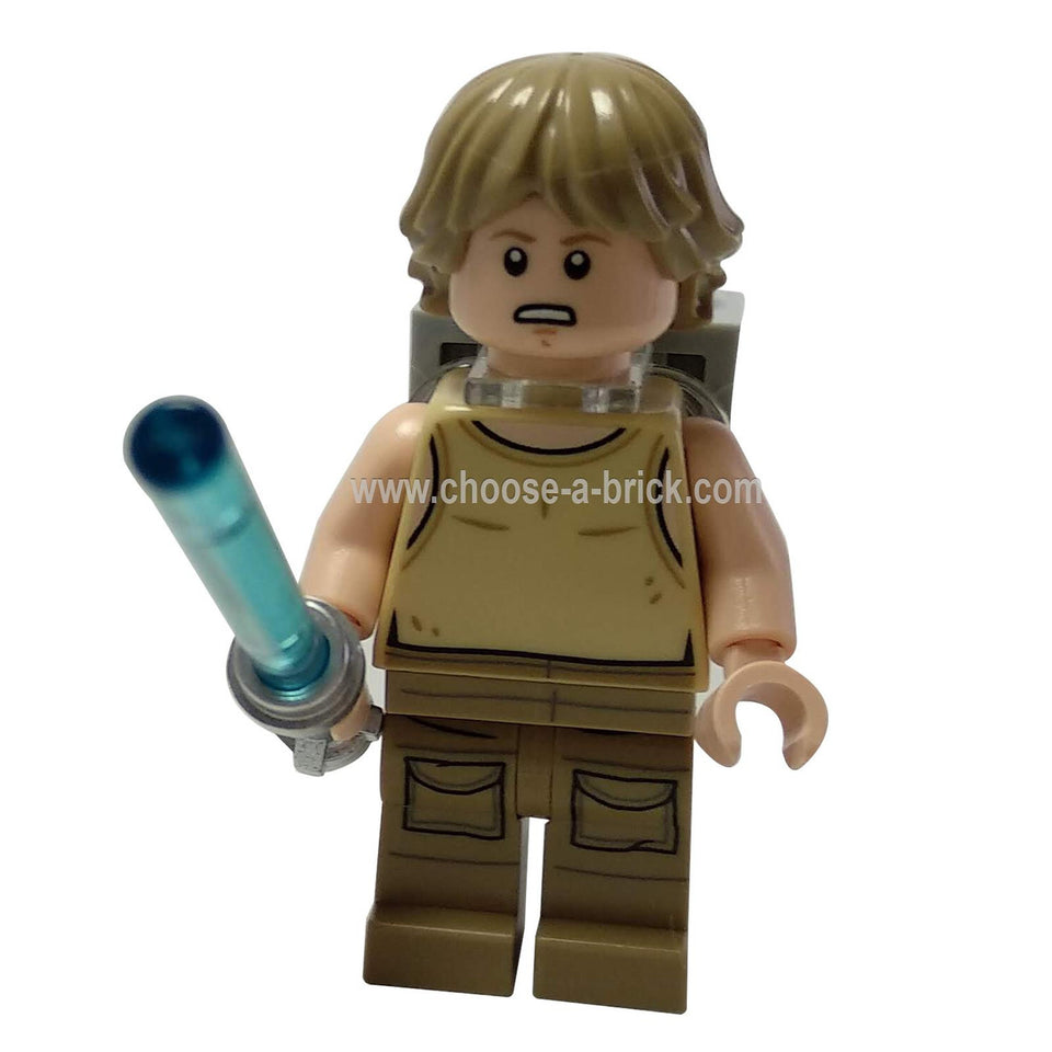 Luke Skywalker (Dagobah) sw0907 minifigure with blue lightsaber.