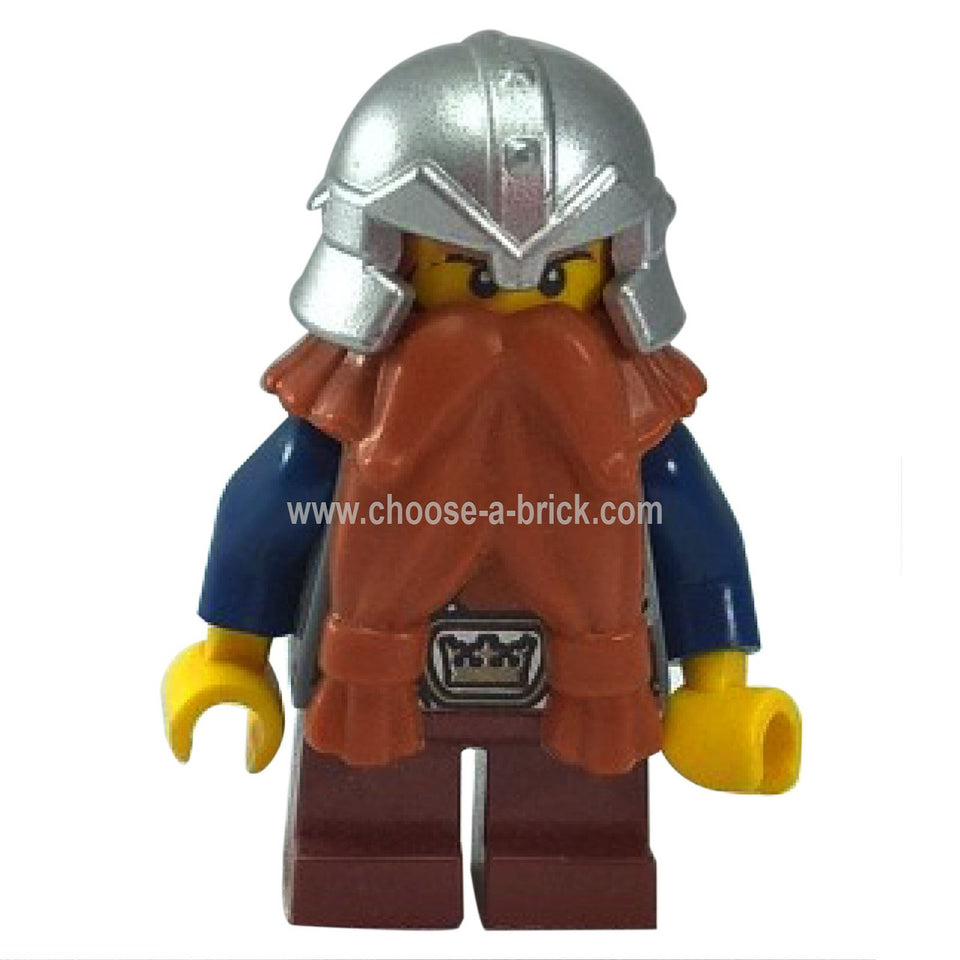 LEGO Minifigura Barba de Enano Naranja Oscuro - Lego Minifigura - cas377, primera vista.