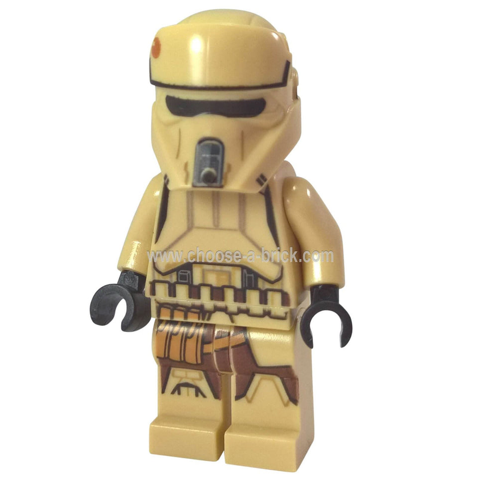 LEGO Scarif Stormtrooper sw0815 minifigure in tan armor.