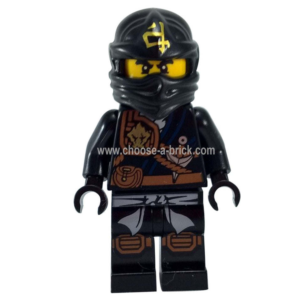 LEGO Minifigur Cole - Knieschützer - njo124 (detaillierte Ansicht der Knieschützer-Rüstung)