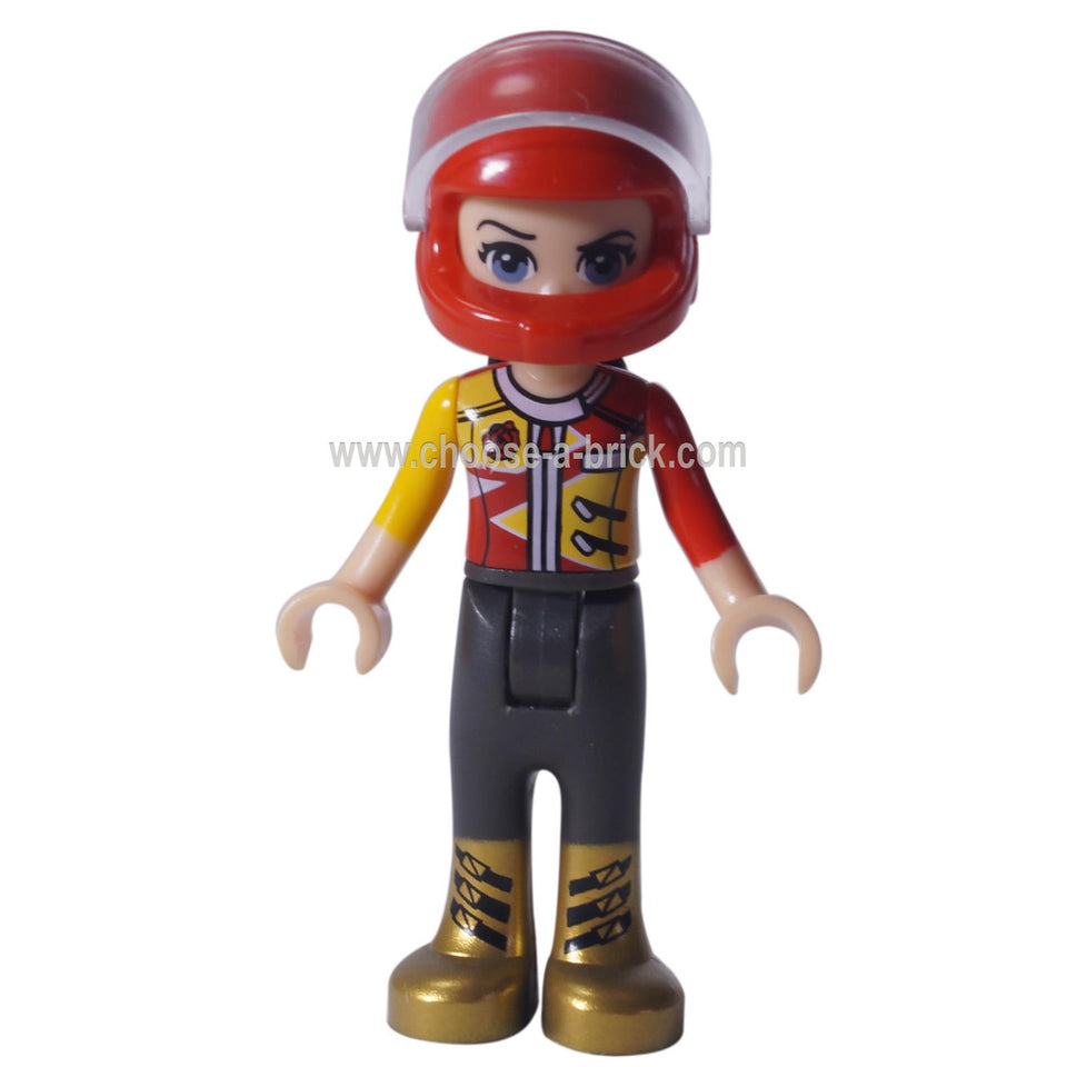 LEGO Minifigura - Friends Vicky, casco de carreras