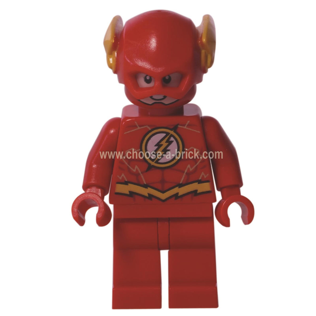 LEGO Minifigure - The Flash - Contours dorés sur la poitrine
