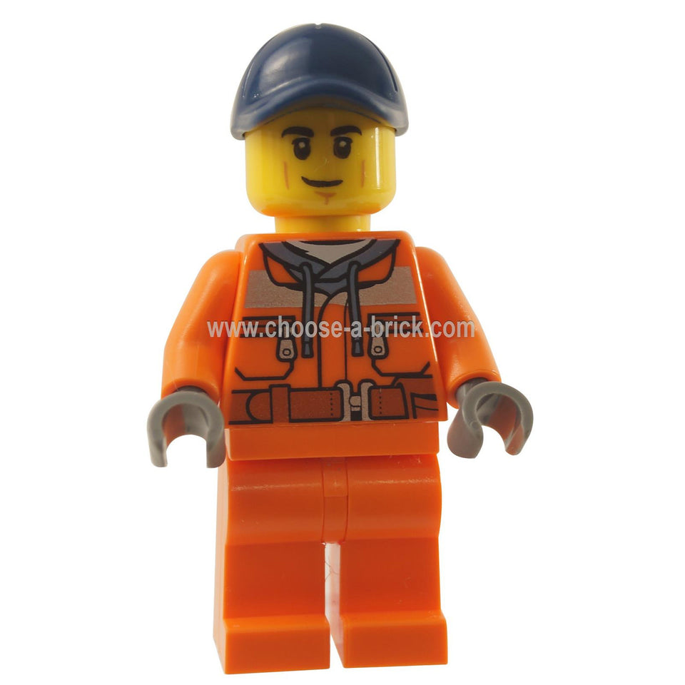 LEGO Minifigura Ciudad - Operador de barredora de calles