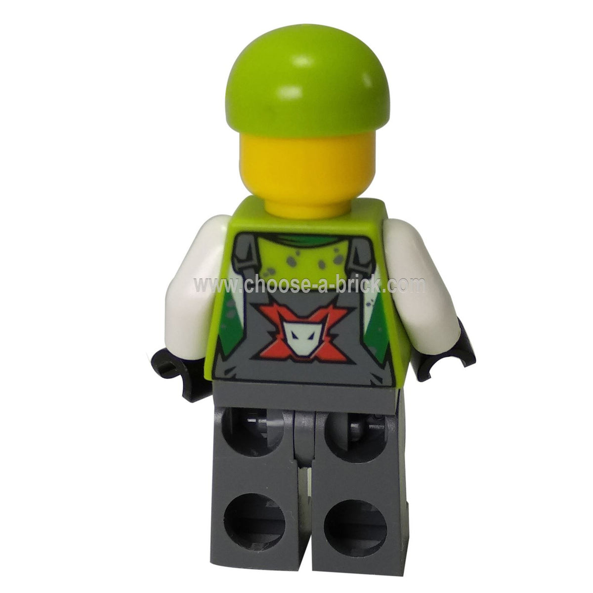 Grey Lego Racers Crew Member with Lime Torso & Dark Bluish Grey Legs 2 | LEGO World ...