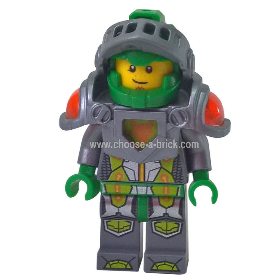 LEGO ミニフィギュア アーロン - 背面に2つのクリップ - 最初のビュー。