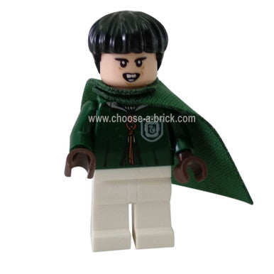 Marcus Flint hp136 minifigure in green Quidditch uniform with cape.