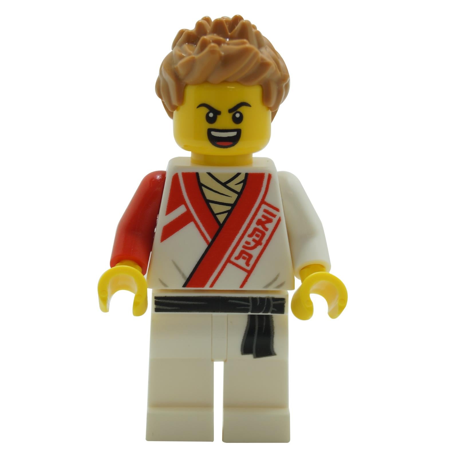 LEGO NINJAGO apprentice male core minifigure white red suit njo0799 - angry