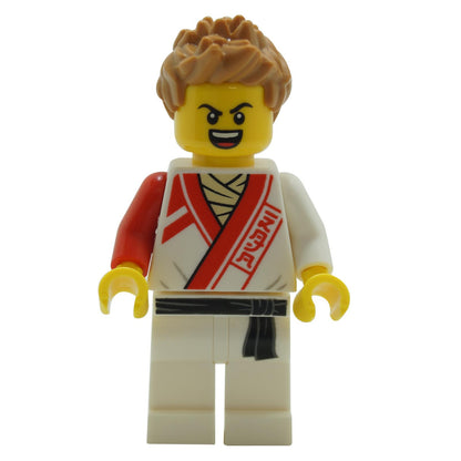 LEGO NINJAGO apprentice male core minifigure white red suit njo0799 - angry