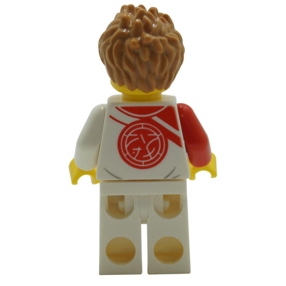 LEGO NINJAGO apprentice male core minifigure white red suit njo0799 - backside view