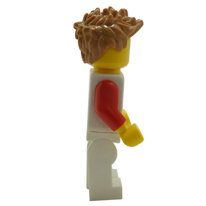 LEGO NINJAGO apprentice male core minifigure white red suit njo0799 - sideview