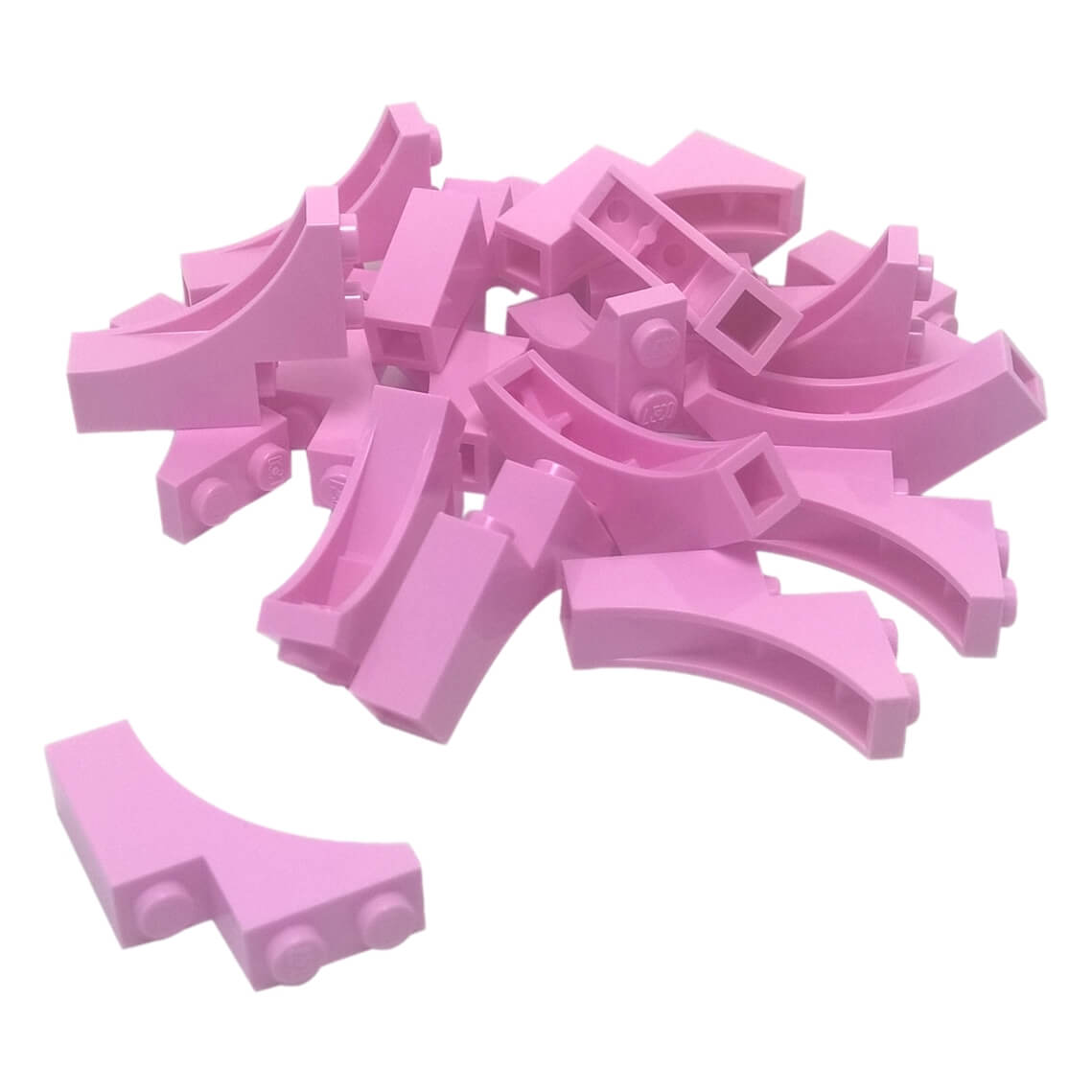 LEGO arch brick 1 x 3 x 3 part 13965 bright pink curved structure piece