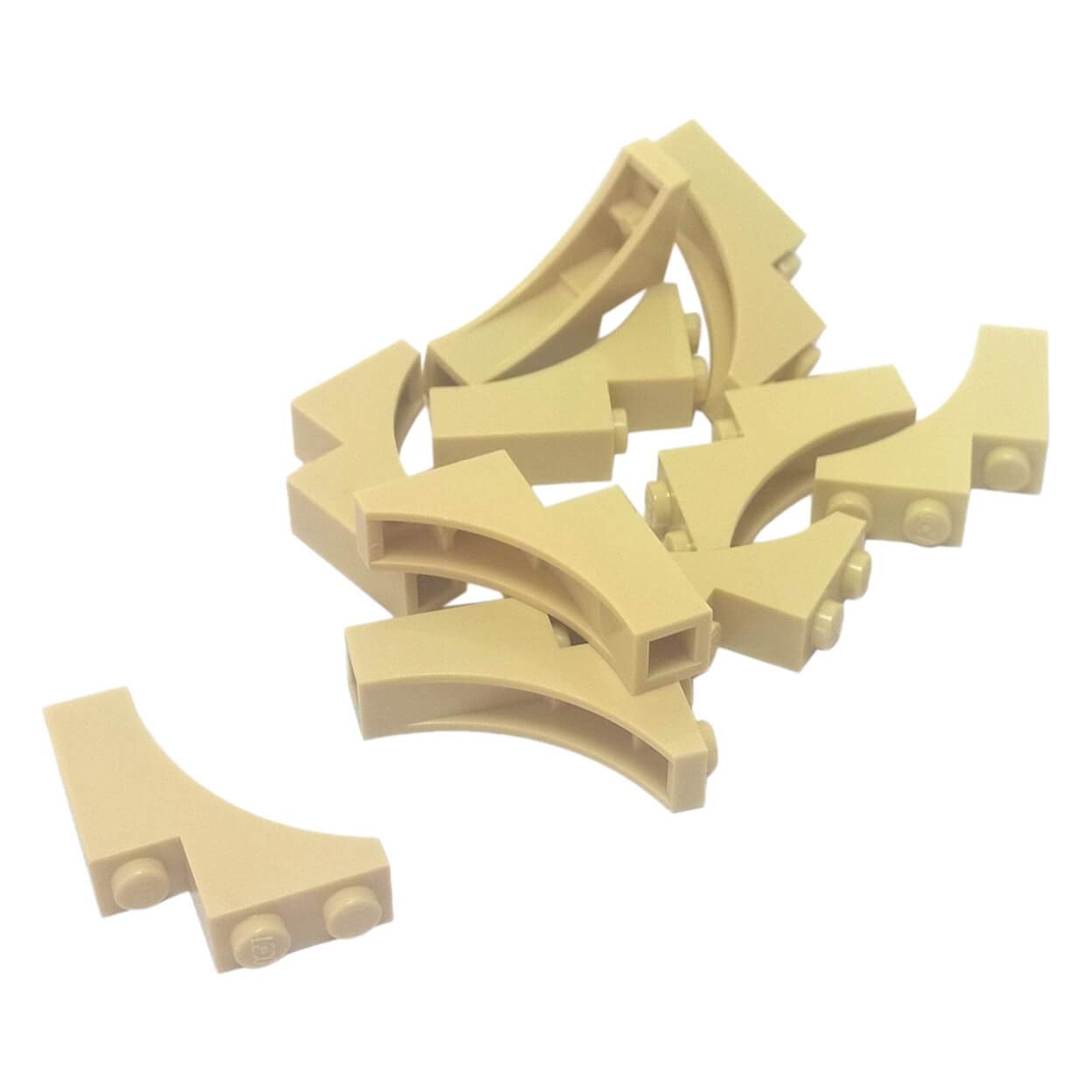 LEGO arch brick 1 x 3 x 3 part 13965 tan curved structure piece
