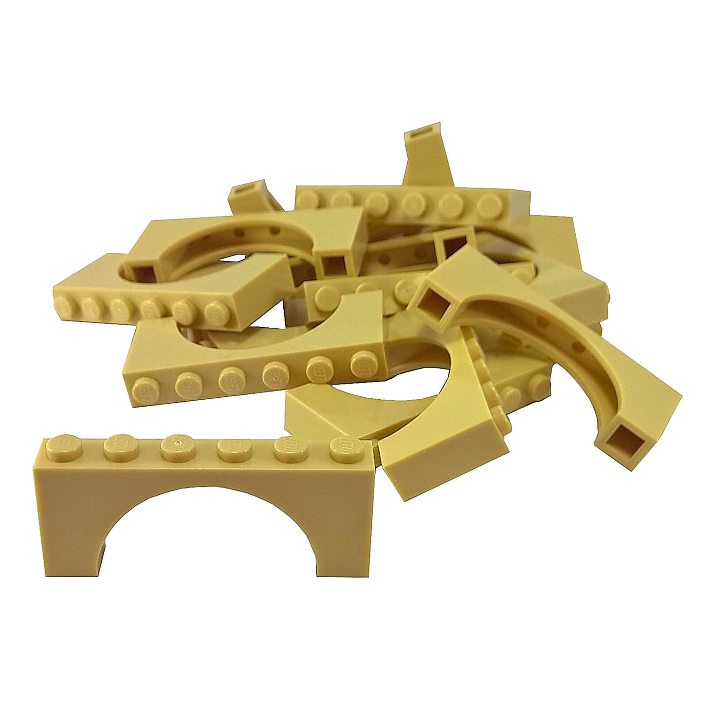 LEGO arch brick 1 x 6 x 2 thin top part 12939 tan wide arch piece