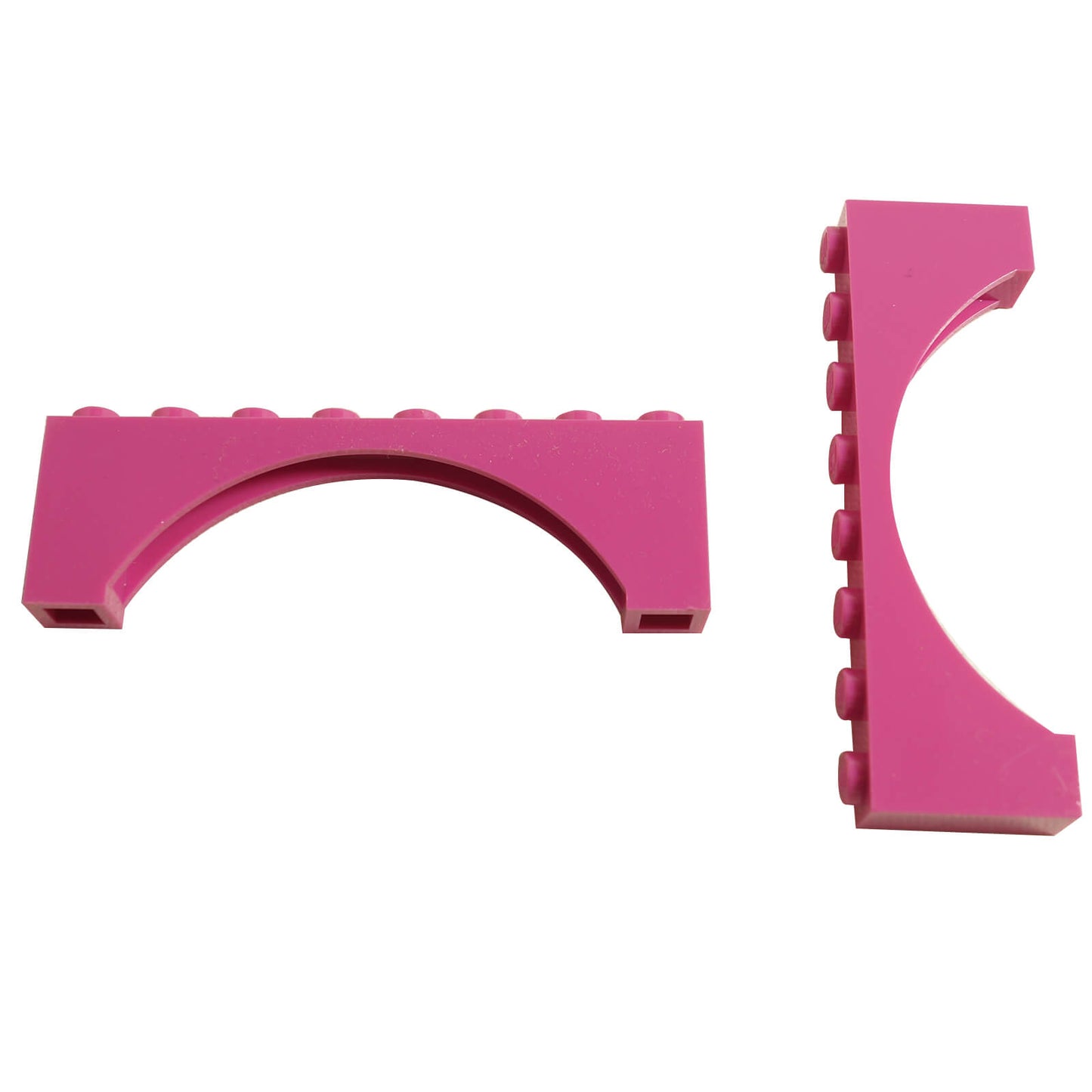 LEGO raised arch brick 1 x 8 x 2 part 16577 dark pink wide curved piece