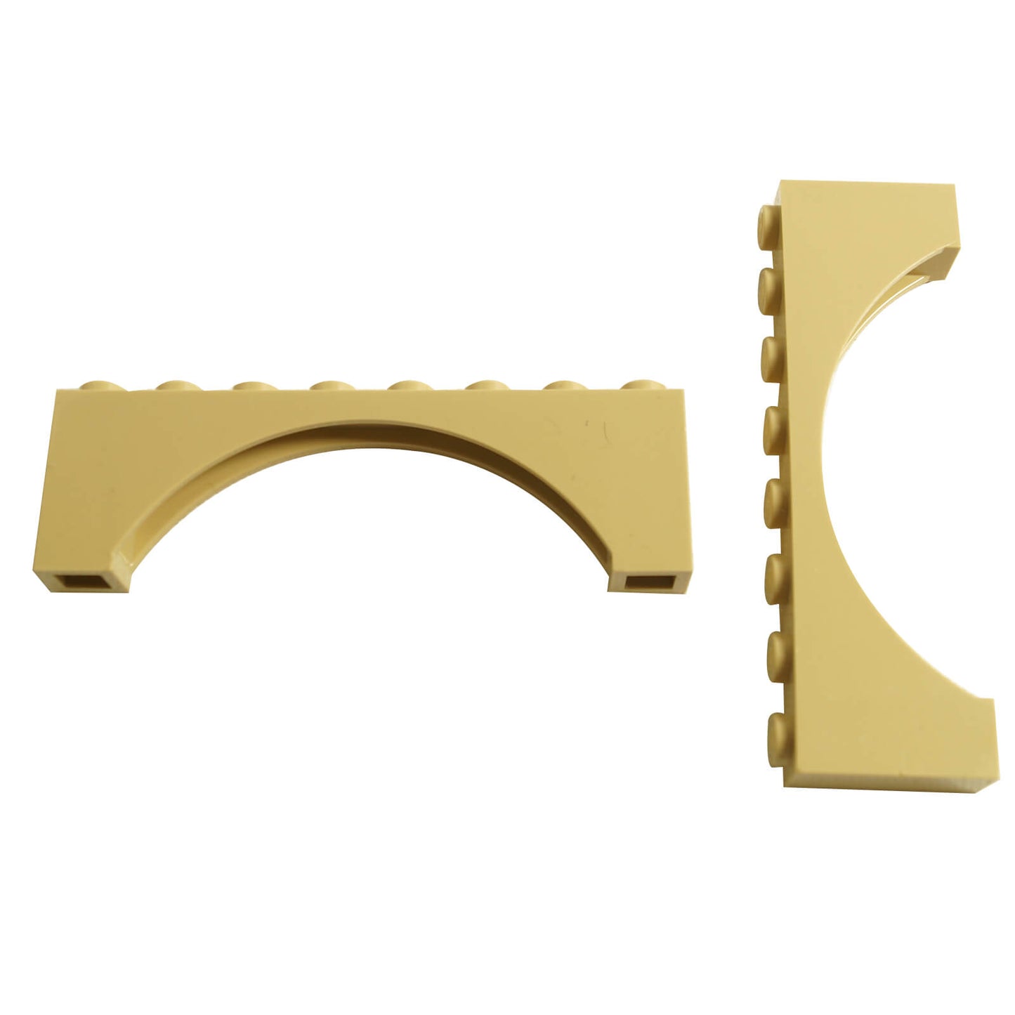LEGO raised arch brick 1 x 8 x 2 part 16577 tan wide curved piece