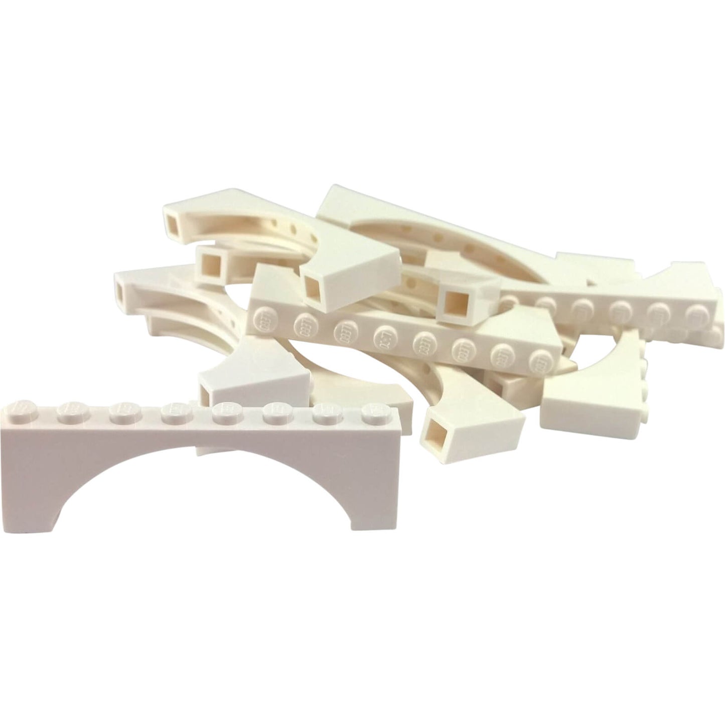 LEGO raised arch brick 1 x 8 x 2 part 16577 white wide curved piece