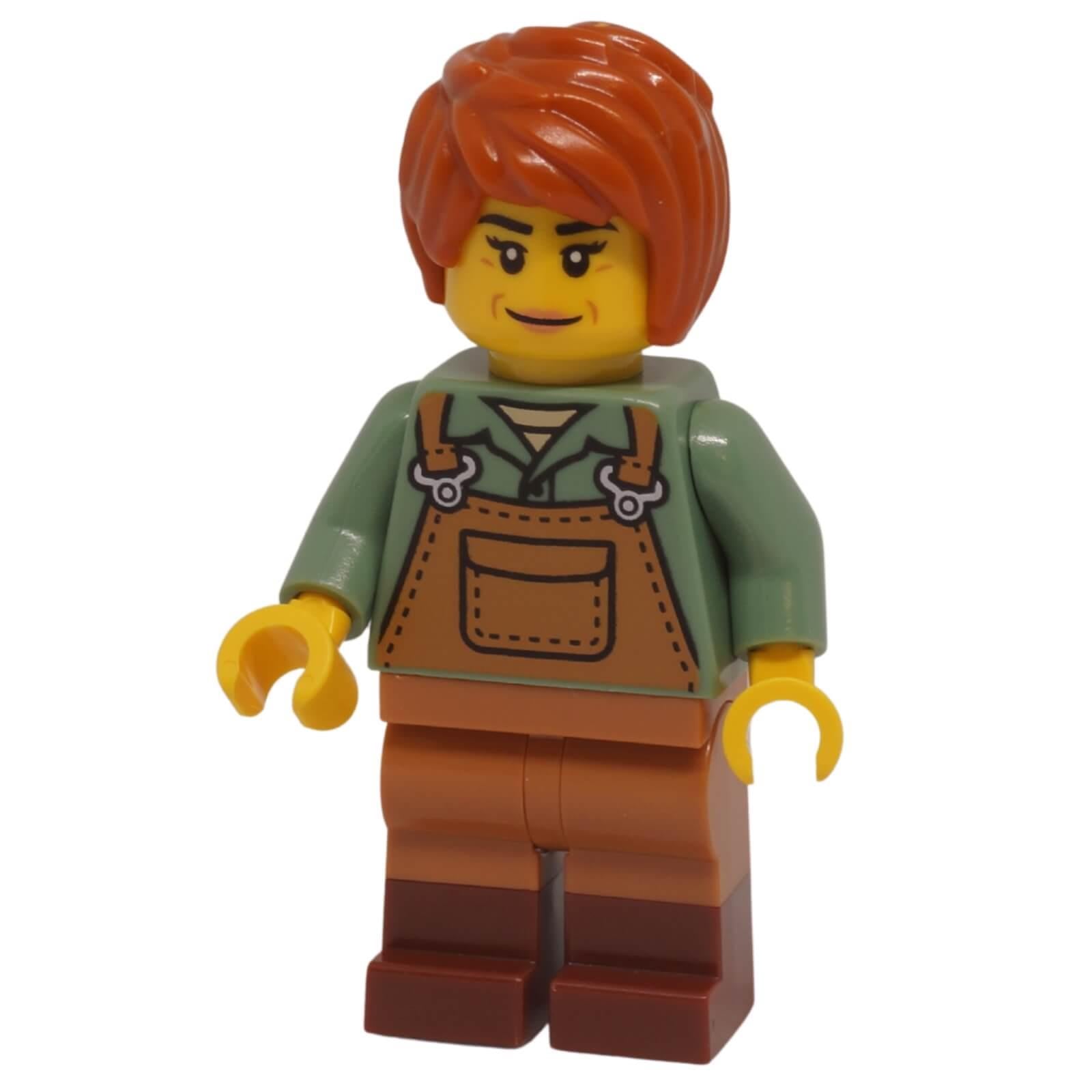 LEGO Art Factory Painter Minifigure bdp272 with overalls and dark orange hair
