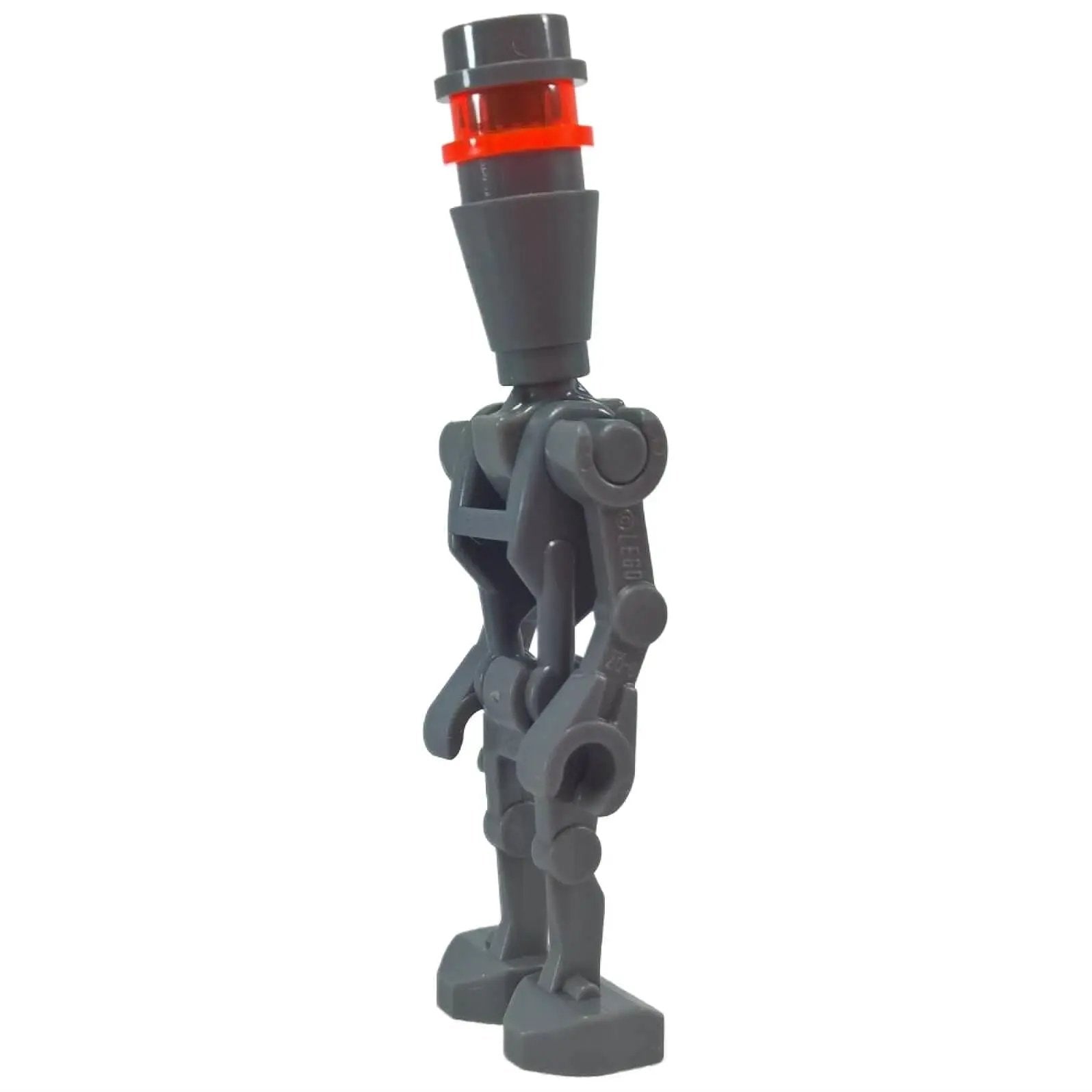 LEGO Assassin Droid sw0683، رمادي غامق، عرض جانبي مع قناع أحمر