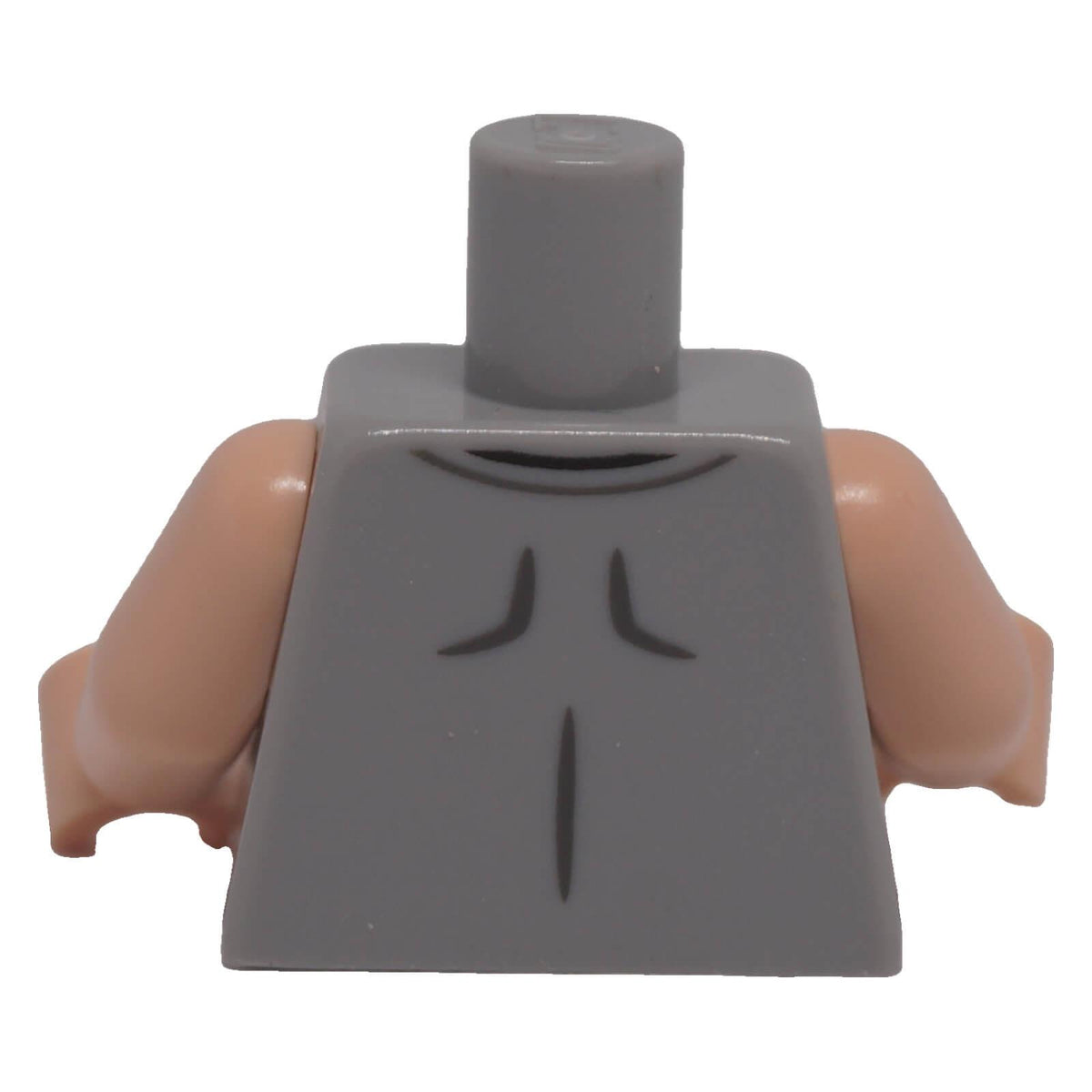 LEGO light bluish gray minifigure torso 973pb4956c01 back with neckline and crease print