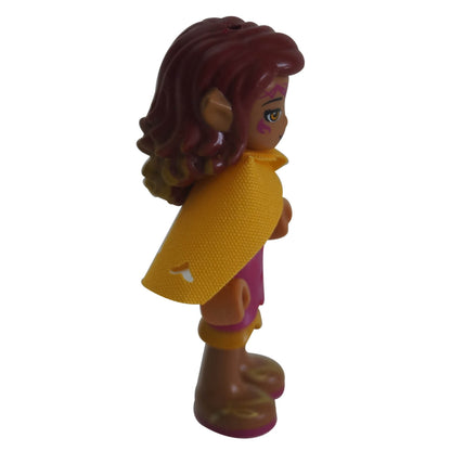 LEGO Elves Azari Firedancer magenta dress yellow cape mini doll elf007 side view
