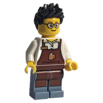 LEGO Minifigurka Prodejce kávy - twn423new (stojící s podnosem na kávu)
