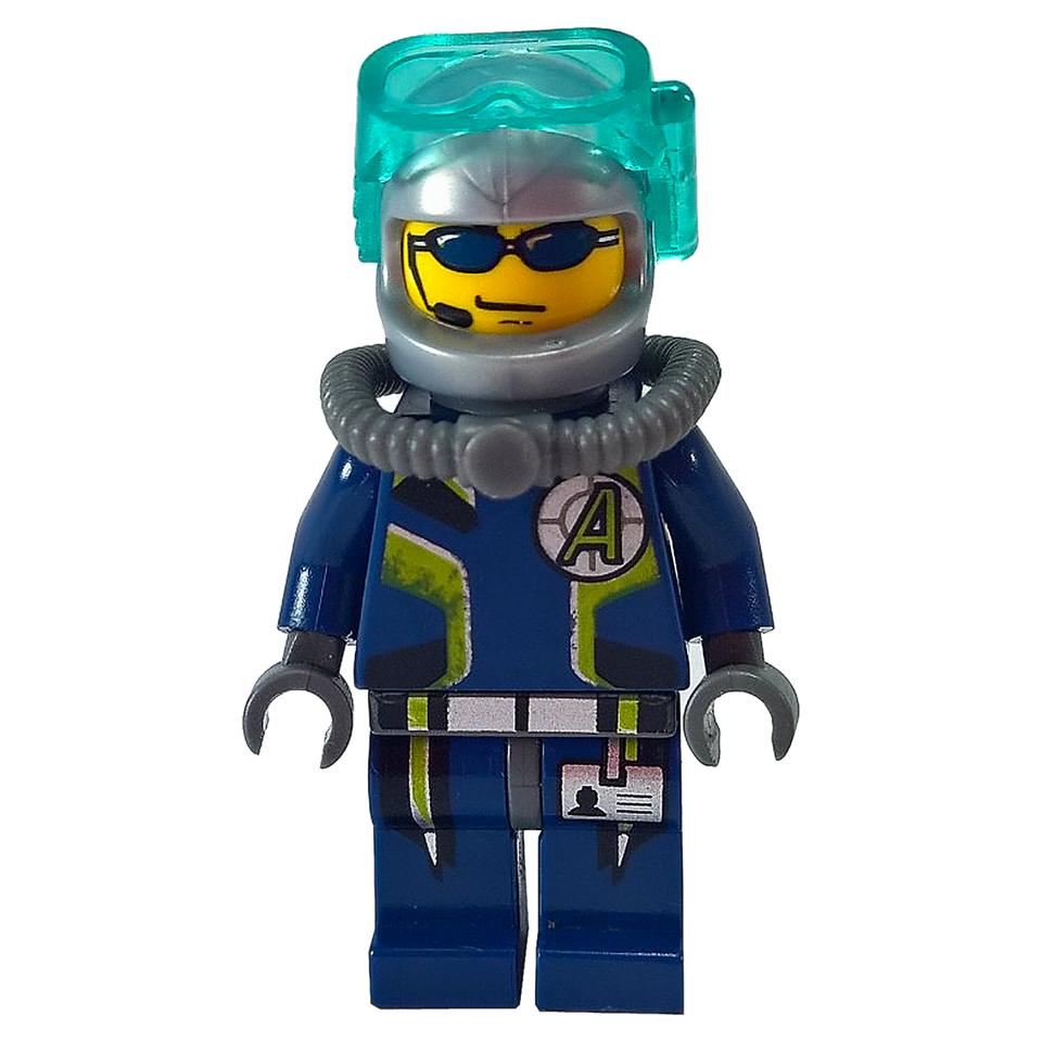LEGO Minifigure Agent Chase - Diving Gear - Dual Sided Head - First View.