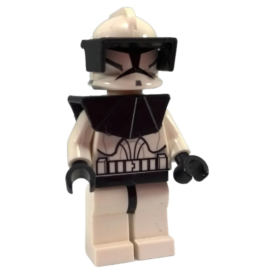 LEGO ميني فيغور قائد المستنسخين في درع أبيض كلاسيكي مع طباعة مفصلة على الجزء العلوي - sw286